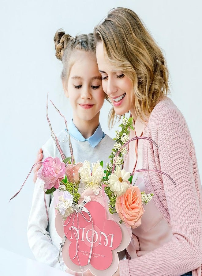 بيسماهير مجموعة هدايا عيد الأم من BASEMMAHER، 3 قطع، أكياس هدايا مزينة بالزهور، أكياس ورقية لتغليف باقات الزهور، صناديق هدايا متعددة الاستخدامات، مثالية لعيد الأم السعيد وحفلات أعياد الميلاد. - Image 4